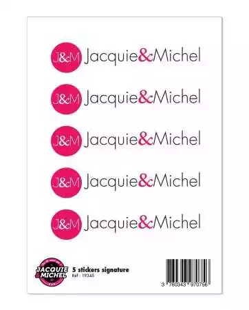 5 adesivi con firma Jacquie et Michel