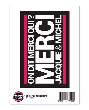 Grand sticker J&M rectangle noir