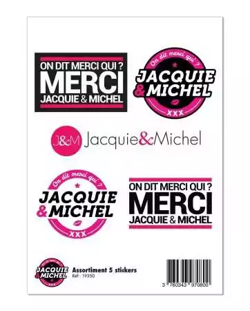 Assortiment 5 stickers J&M