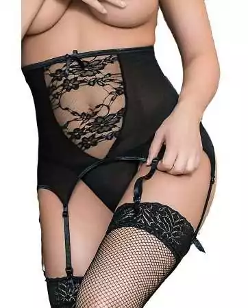 Waist cincher with garters and thong