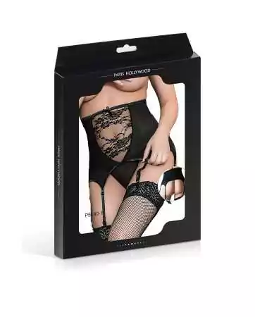 Waist cincher with garters and thong