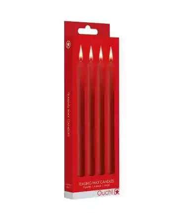 4 SM red large candles - Ouch!