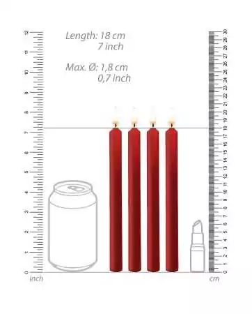 4 candele rosse SM Large - Ouch!