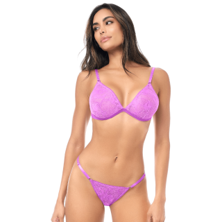 Ensemble sexy 2 pièces dentelle douce et extensible - Oralove
