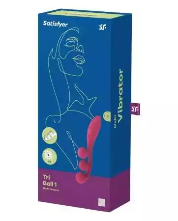 Multi-vibromasseur Tri Ball 1 rouge - Satisfyer