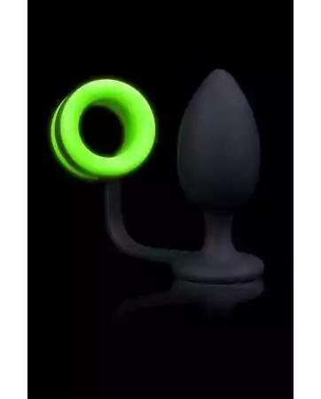 Glow-in-the-dark plug with cockring - Ouch