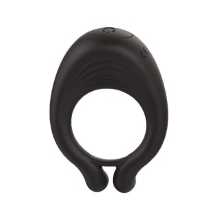 OCTAVE, Cockring Noir dans un silicone médical doux avec 1 mode de vibration - Oralove