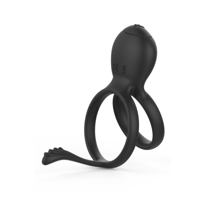 PEPIN, Cockring à double anneaux dans un silicone médical doux avec 1 mode de vibration - Oralove