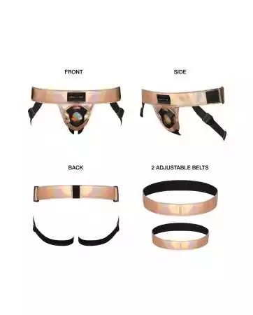 Curious holographic rose gold harness - Strap On Me