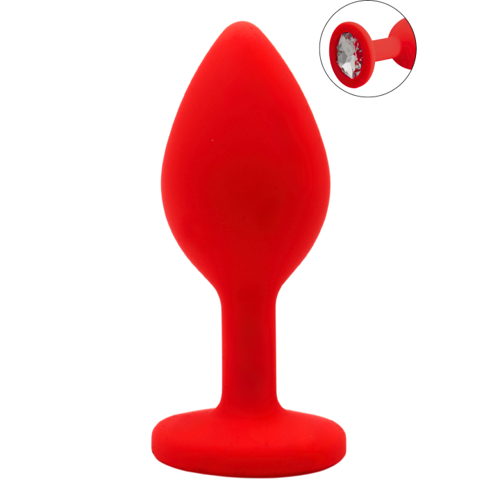 Plug rouge bijou cristal Small CHERRY - Oralove