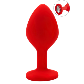 Plug rouge bijou cristal Medium CHERRY - Oralove