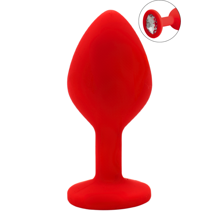 Plug rouge bijou cristal Medium CHERRY - Oralove