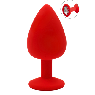 Plug rouge bijou cristal Large CHERRY - Oralove