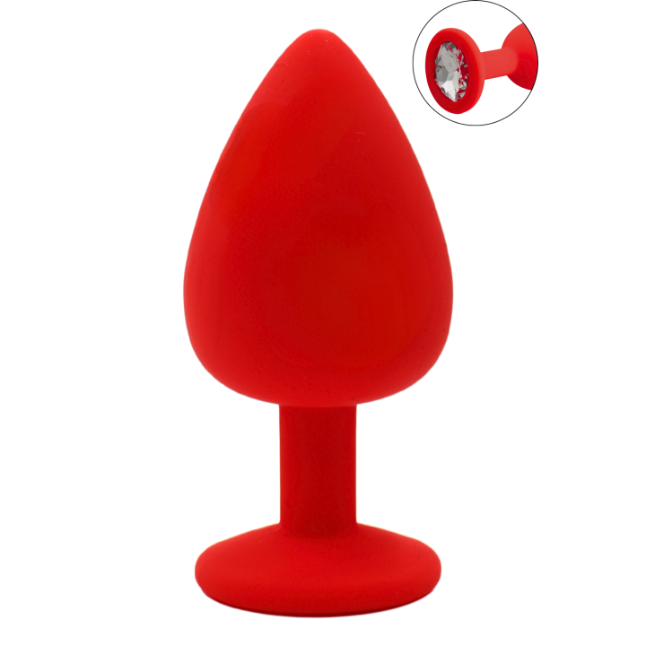 Plug rouge bijou cristal Large CHERRY - Oralove