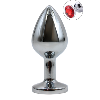 Plug bijou en aluminium bijou rouge Medium HELIRA - Oralove