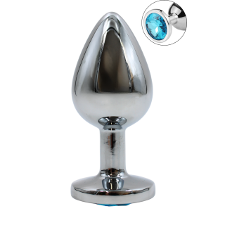 Plug bijou en aluminium bijou bleu Large HELIRA - Oralove