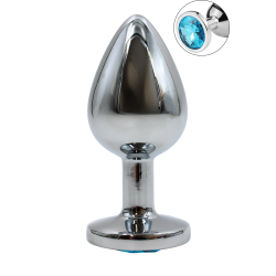 Plug bijou en aluminium bijou bleu Large HELIRA