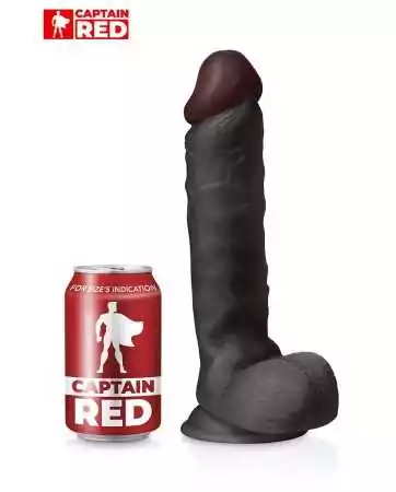 Realistic Dildo The Intense Black 24 x 5 cm - Captain Red