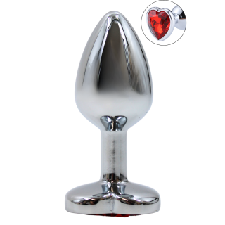 Plug bijou coeur en aluminium bijou rouge Small LOVELY - Oralove