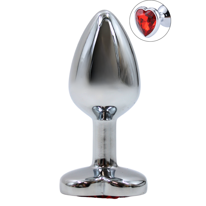 Plug bijou coeur en aluminium bijou rouge Small LOVELY - Oralove