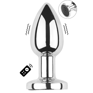 Plug vibrant acier inoxydable anal taille S avec télécommande, USB BOOTY - Oralove