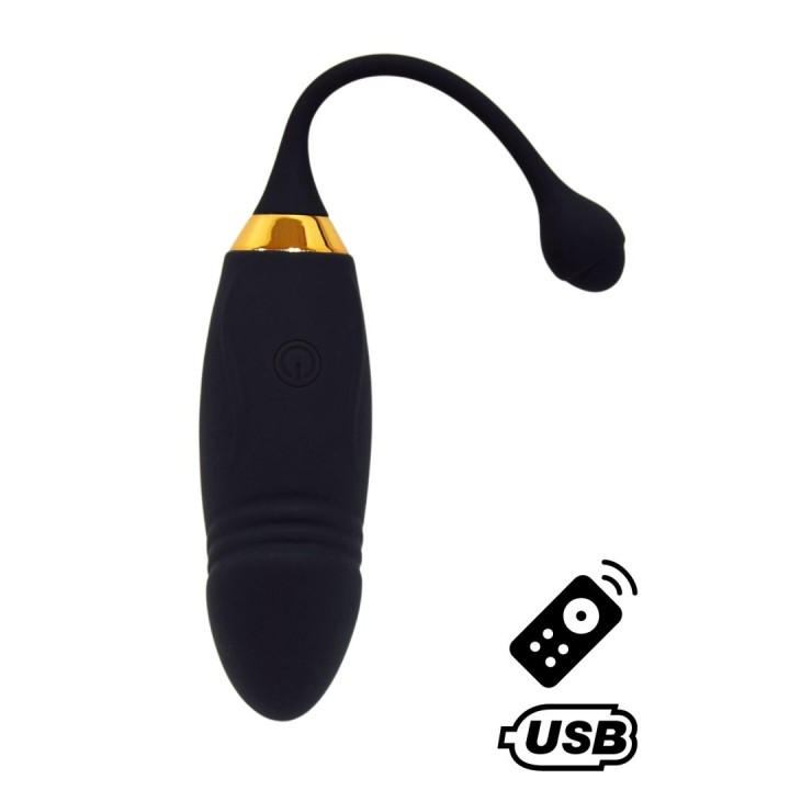 HAPPY, Un Œuf vibrant long USB avec télécommande, dans un silicone médical doux et lisse - Oralove