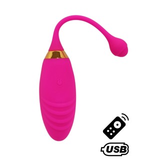 SUNDAY, Un Œuf vibrant USB avec télécommande, dans un silicone médical doux et rainuré - Oralove