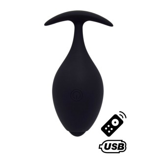 BABA, Plug vibrant anal noir USB, avec télécommande - Oralove