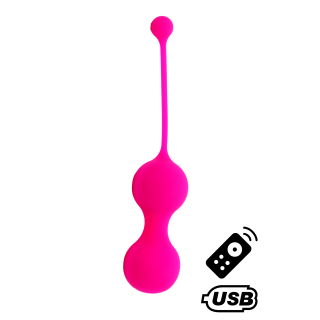 MINA Rose, Boules de Geisha en silicone médical USB avec télécommande - Oralove