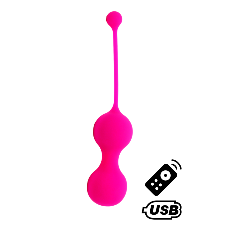 MINA Rose, Boules de Geisha en silicone médical USB avec télécommande - Oralove