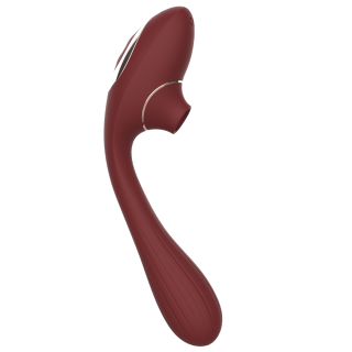 Stimulateur Clitoridien Vibromasseur Point G 2-en-1 DINA Bordeaux - Oralove