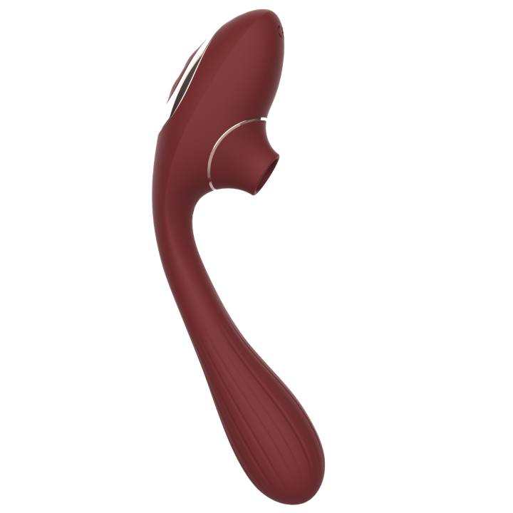 Stimulateur Clitoridien Vibromasseur Point G 2-en-1 DINA Bordeaux - Oralove