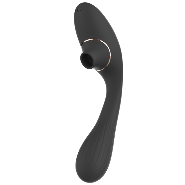 Stimulateur Clitoridien Vibromasseur Point G 2-en-1 DINA Noir - Oralove