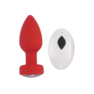 Plug Anal Vibrant Télécommandé SHAKY Rouge - Oralove