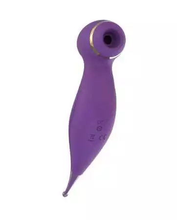 Bird of Paradise - 2-in-1 Vibrator with Suction and Purple Stimulator - CR-820PUR