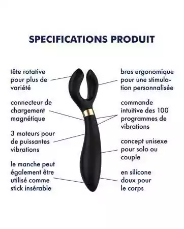 Vibrator and black stimulator for men and women Endless Fun Satisfyer - CC597765
