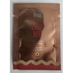 Echantillon Lick me Pêche - Gel chauffant et embrassable 2ml