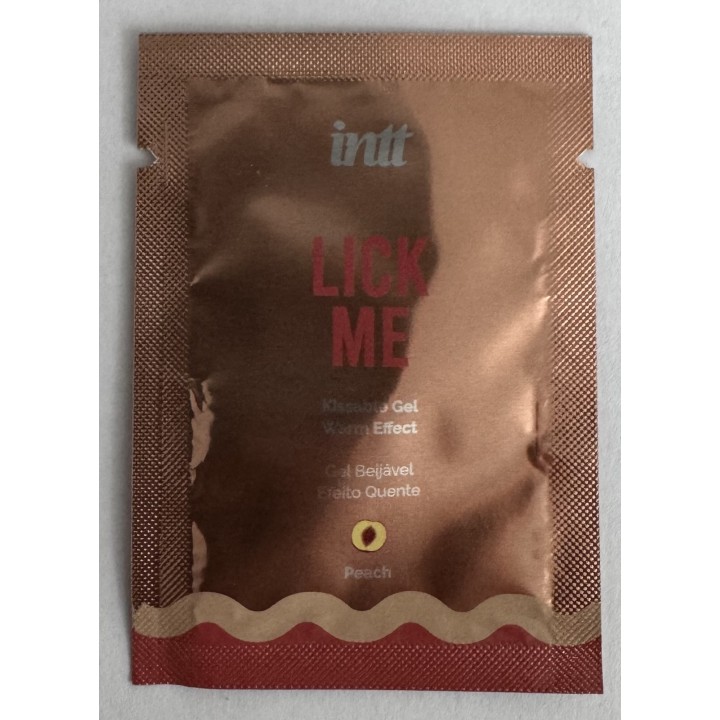Echantillon Lick me Pêche - Gel chauffant et embrassable 2ml - Oralove