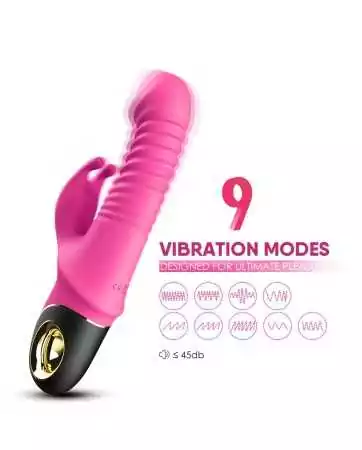 Pink Rabbit Thrusting and Rotating Vibrator - USK-V09PNK