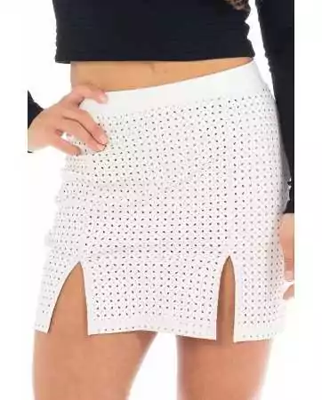 White Cassandra mini skirt - LSL3-SWHT