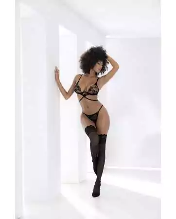 Black two-piece lingerie set - MAL8751BLK