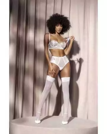 White two-piece sexy lingerie set - MAL8739WHT