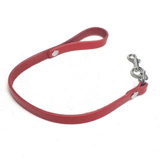 Laisse courte cuir Rouge - Oralove