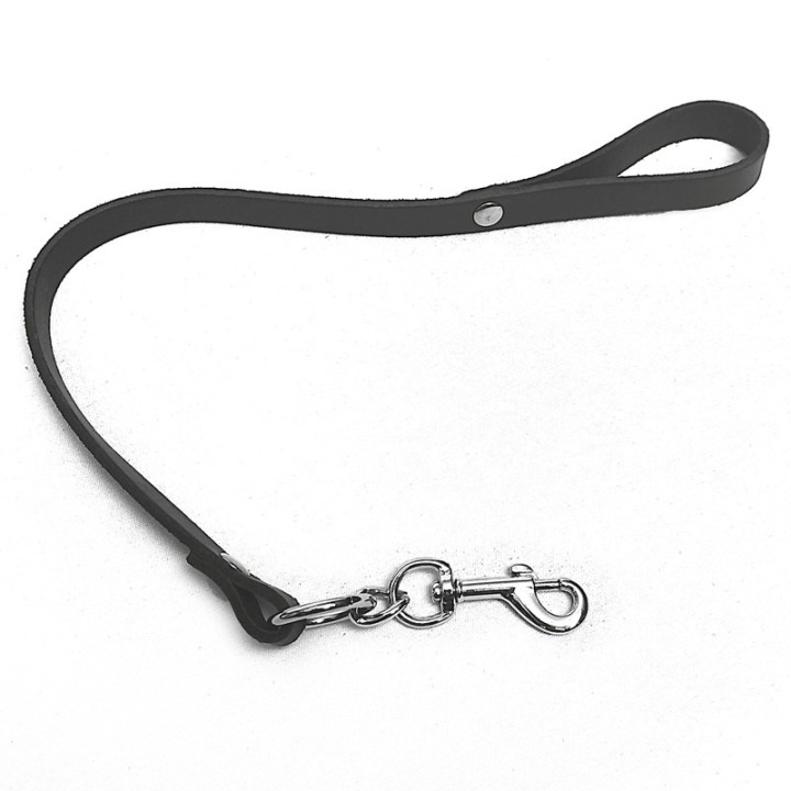 Laisse courte cuir Noir - Oralove