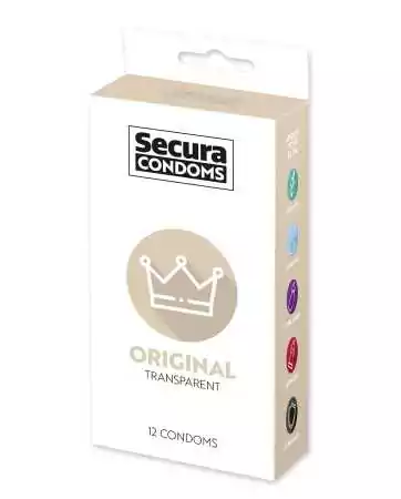 Lubricated condoms, in latex x12 with reservoir ORIGINAL 53 mm - R416452