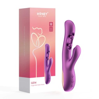 Gem vibromasseur rabbit avec capteurs de pression et application Violet - Oralove