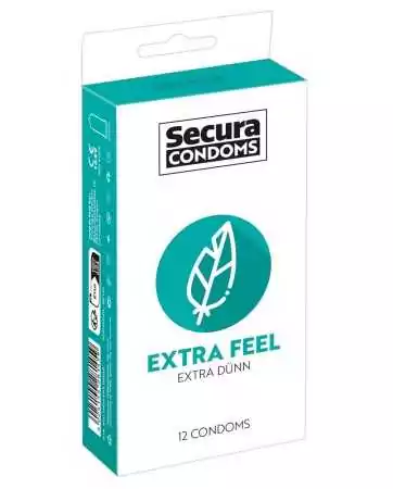 Extra Feel 53 mm Extra Thin Lubricated Latex Condoms x12 with Reservoir - R416495