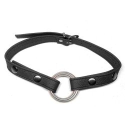 Baillon Anneau cuir noir