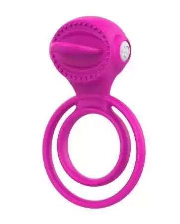 Vibrating ring with 2 rings, 1 very stretchable vibration mode, pink - COR-043FUS