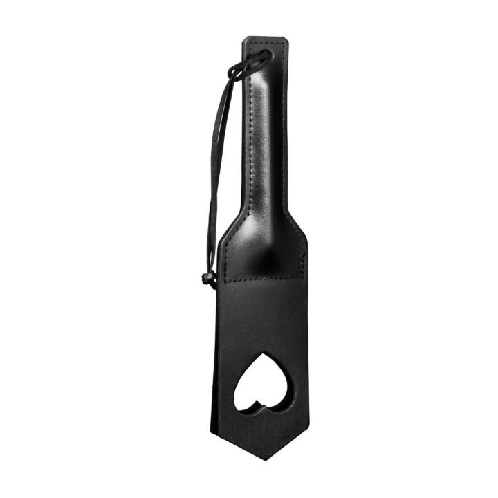 Paddle en Cuir Cœur Noir - Oralove